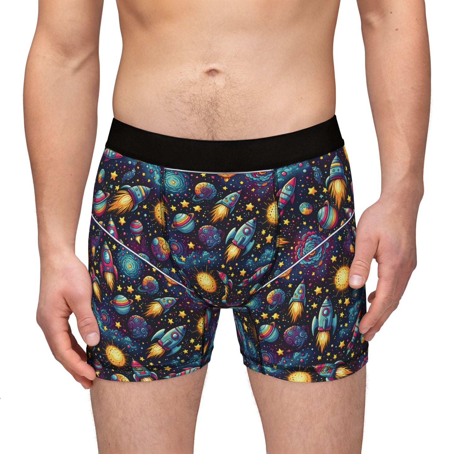 ABDL Space Rocket Men's Boxers - Ultra Soft & Stretchy for Littles