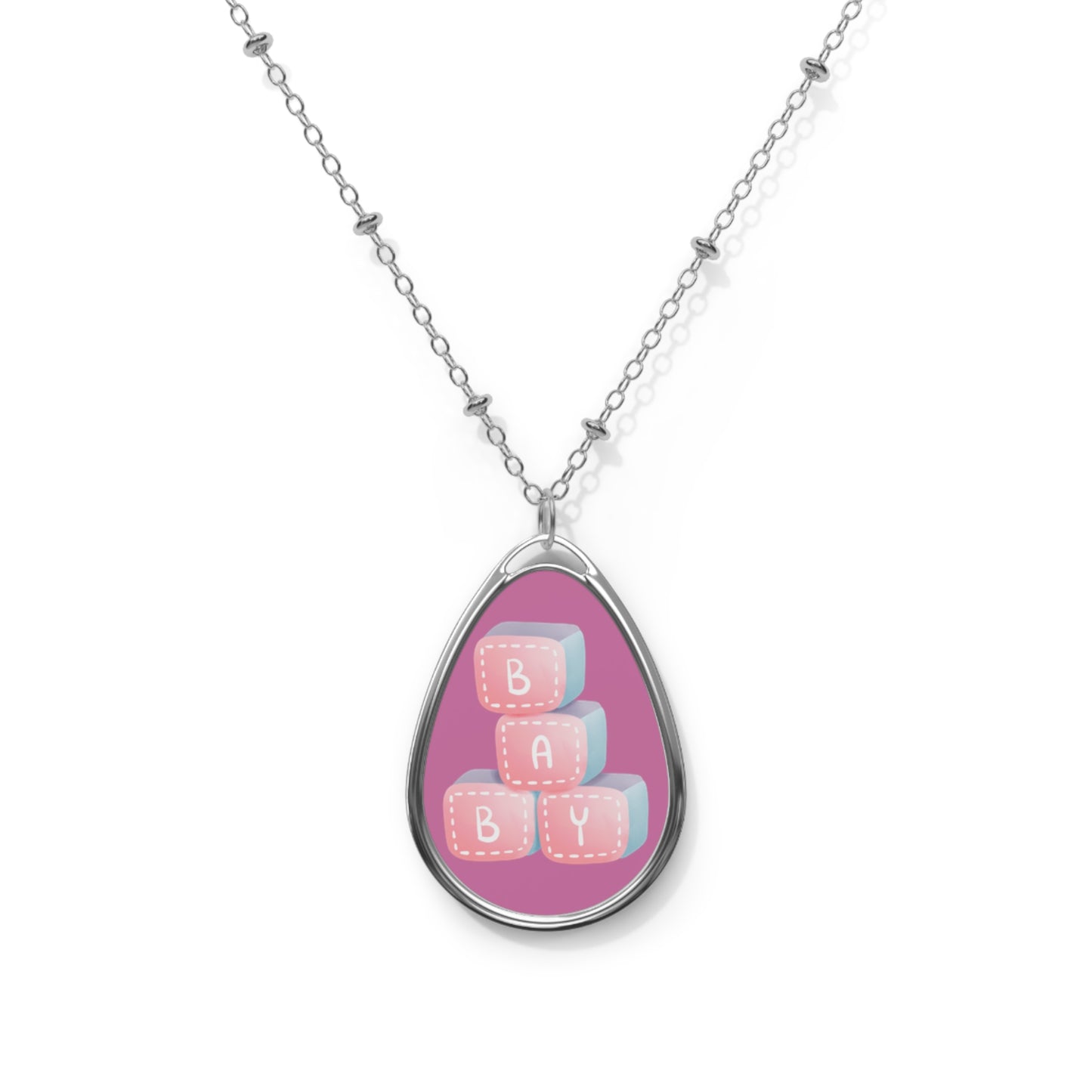 ABDL Baby Oval Pendant Necklace