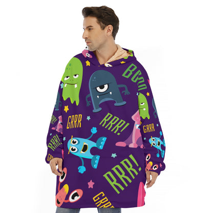 🛸 Cozy Monsters Hooded Blanket 🛸