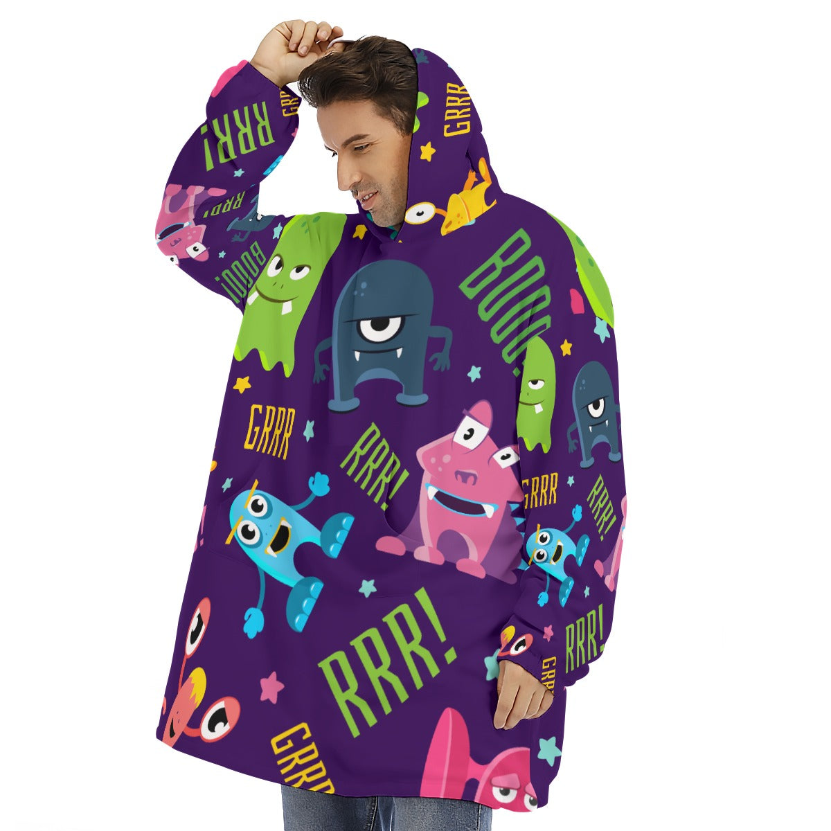 🛸 Cozy Monsters Hooded Blanket 🛸