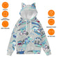 Dino Adventures Cat Ear Hoodie – Cozy Fun for ABDLs