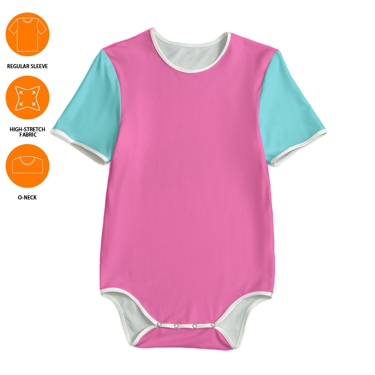 Bubblegum Burst Color Block ABDL Onesie