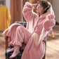 Cute Bunny Ears Winter Flannel Pajamas Set