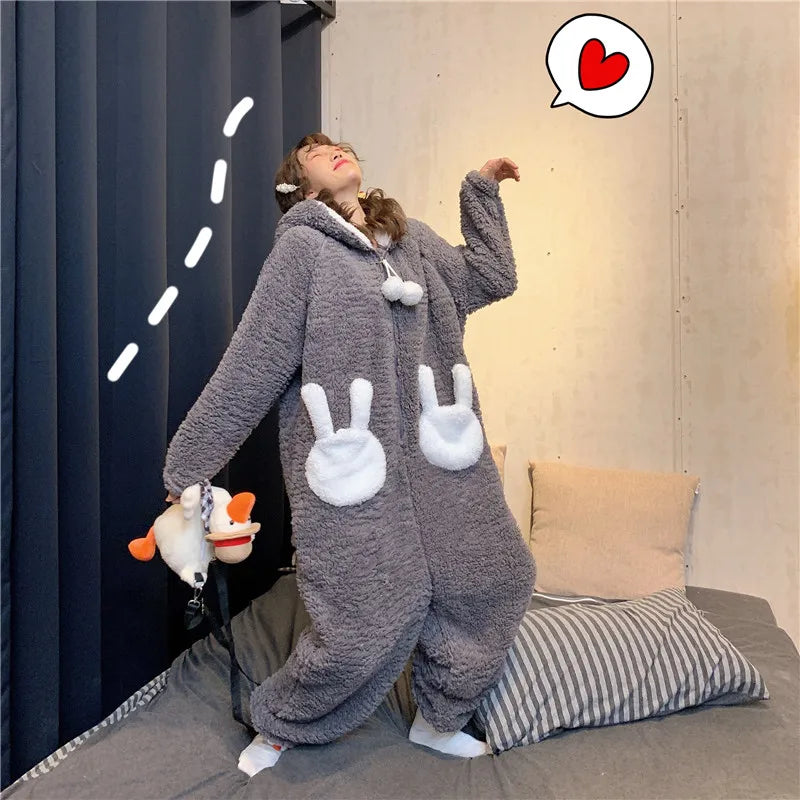 ABDL Bunny Hooded Onesie Pajamas