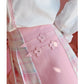 Winter Pink Plaid Mini Skirt