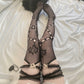 Cute Rose Cutouts Fishnet Stockings