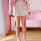 Pink Bows Pleated Mini Skirt