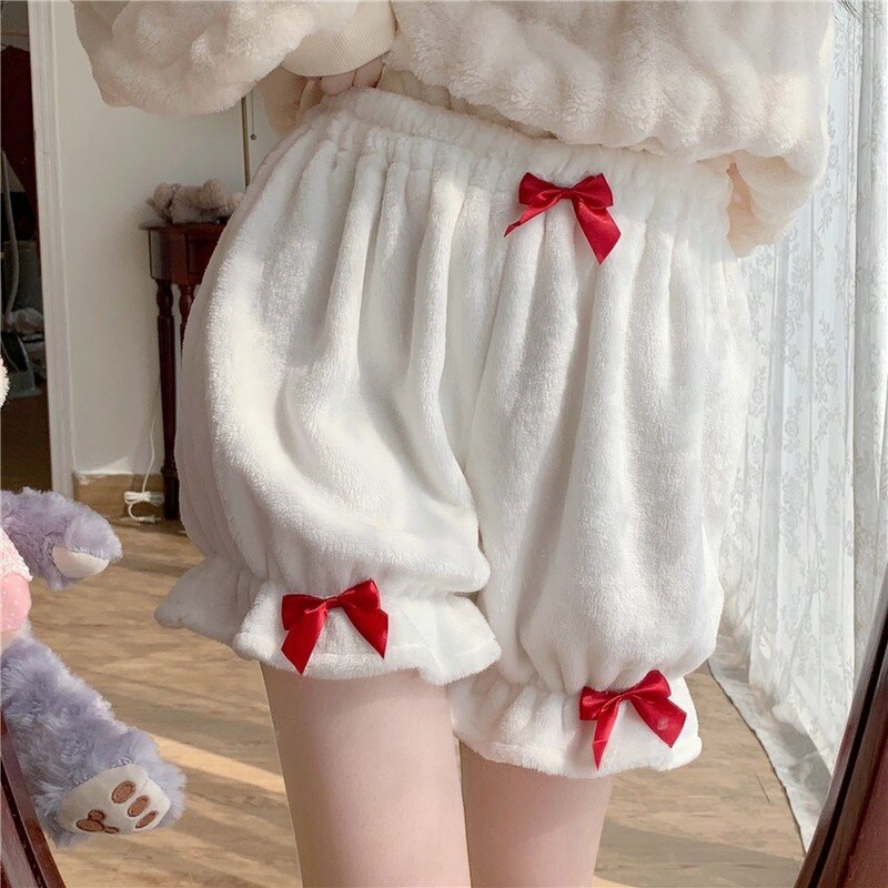 ABDL Warm Plush Bow Ruffles Bloomers