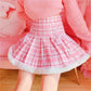 Cute Pink Pleated Winter Mini Skirt