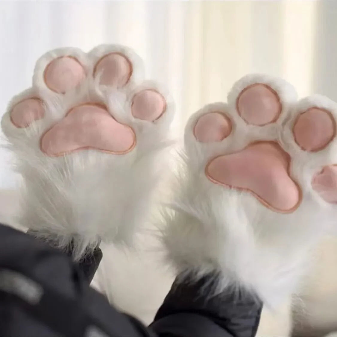 Furry Cat Paw Gloves (1 pair)