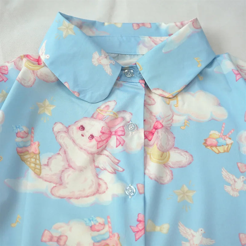 ABDL Rabbit Print Cute Shirt