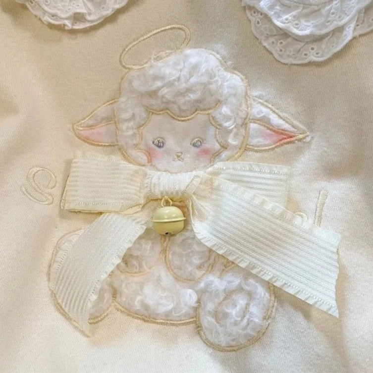 ABDL Cute Embroidered Sheep Top