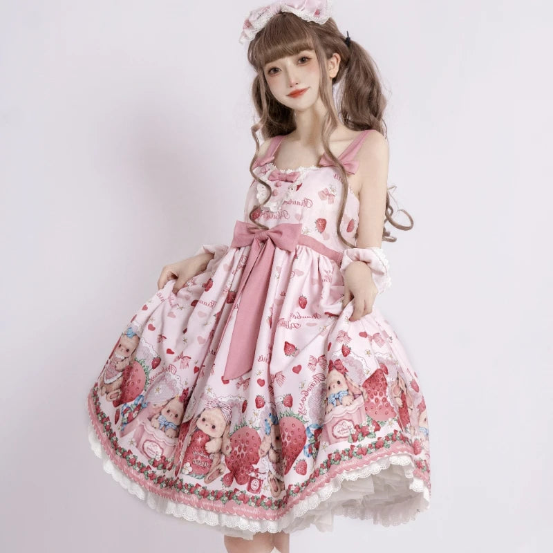 ABDL Cute Strawberry Rabbit Dress