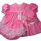Sweet Dreams Delight: ABDL Lockable Pink Doll Neck Bubble Sleeve Ruffle Lace Maid Dress Set