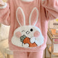 ABDL Cute Bunny Coral Fleece 2 Piece Pajama