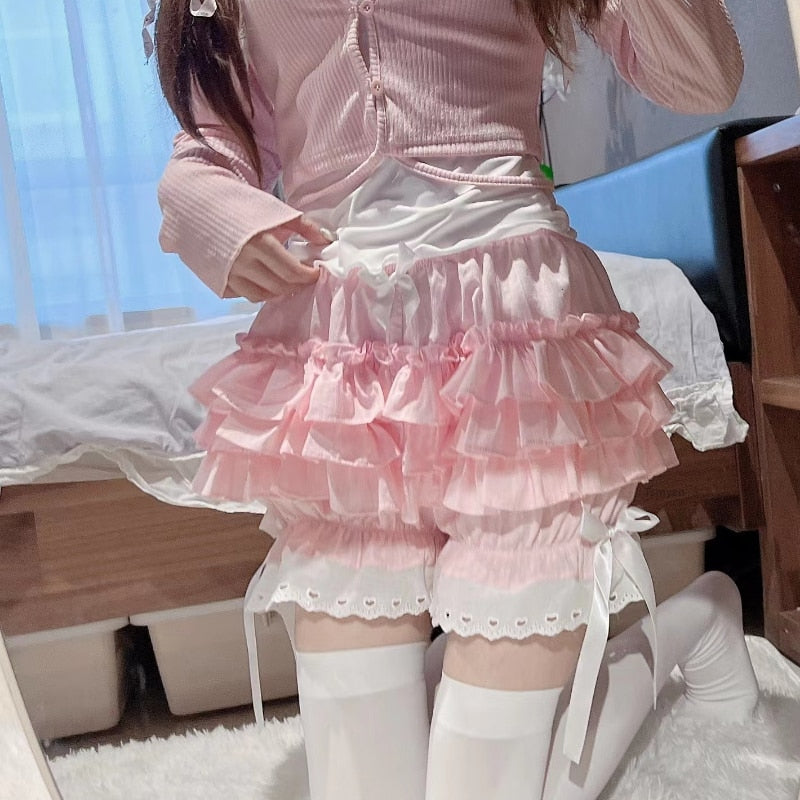 ABDL Lace Ruffles Cotton Bloomers