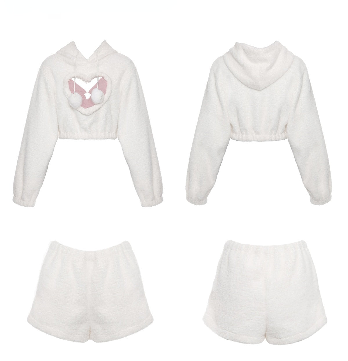 Warm Sweet Two Piece Shorts & Hoodie Set