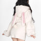 Cute Two-piece Fluffy Skirt + Rabbit Hooded Top Set