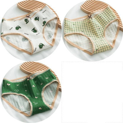 Cute Green Dinosaur Cotton Panty Set (3 Pcs)