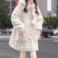 Cute Bowknots & Pom Poms Warm Wool Coat