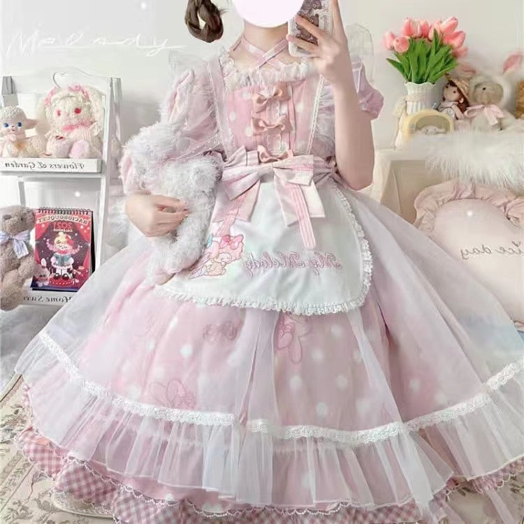 Sweet Princess Lolita Style Polka Dot Dress