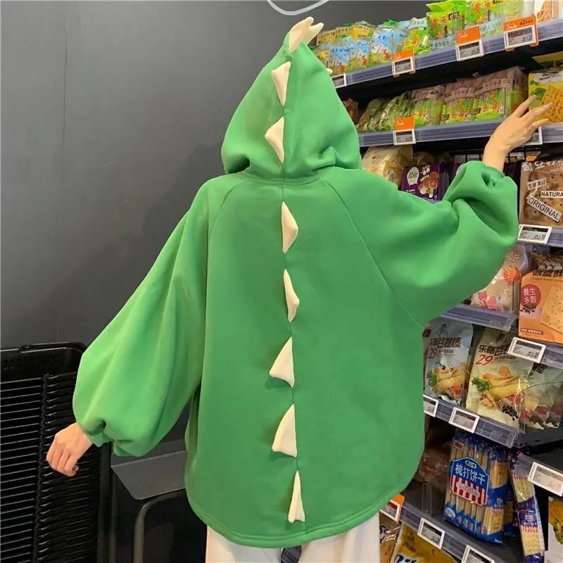 Long Sleeve Dinosaur Hooded Sweatshirt