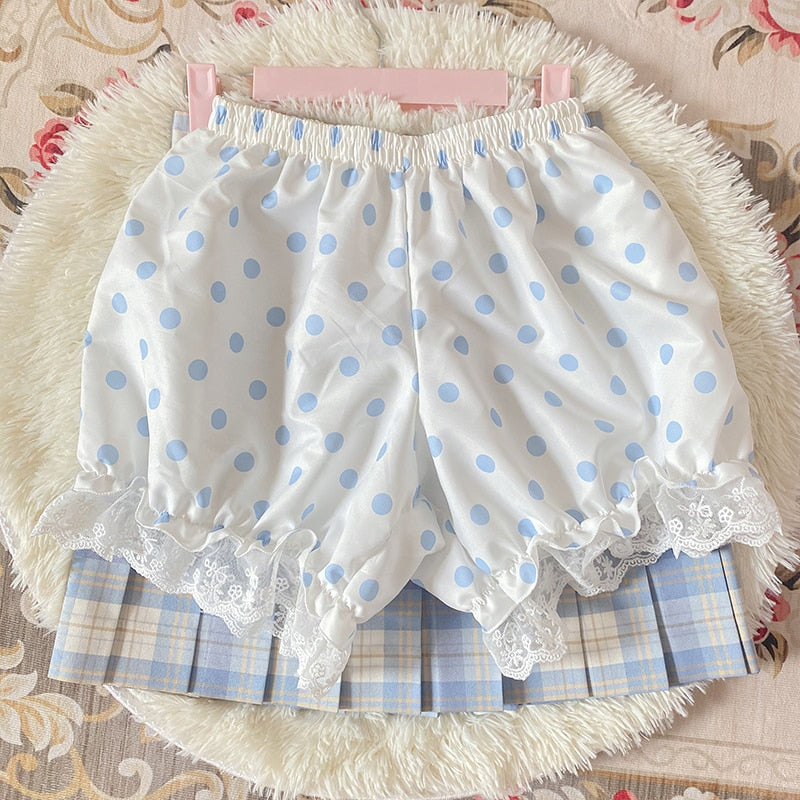 ABDL Lace Trimmed Dotted Ruffles Bloomers