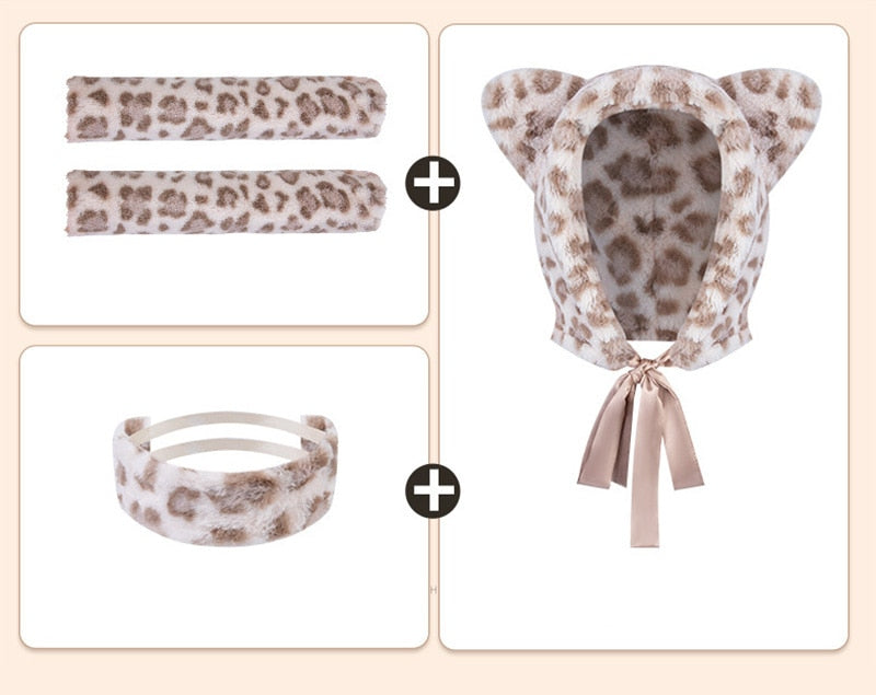 Cute Leopard Print Lingerie Set