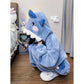 ABDL Cute Shark Hooded Flannel Pajamas