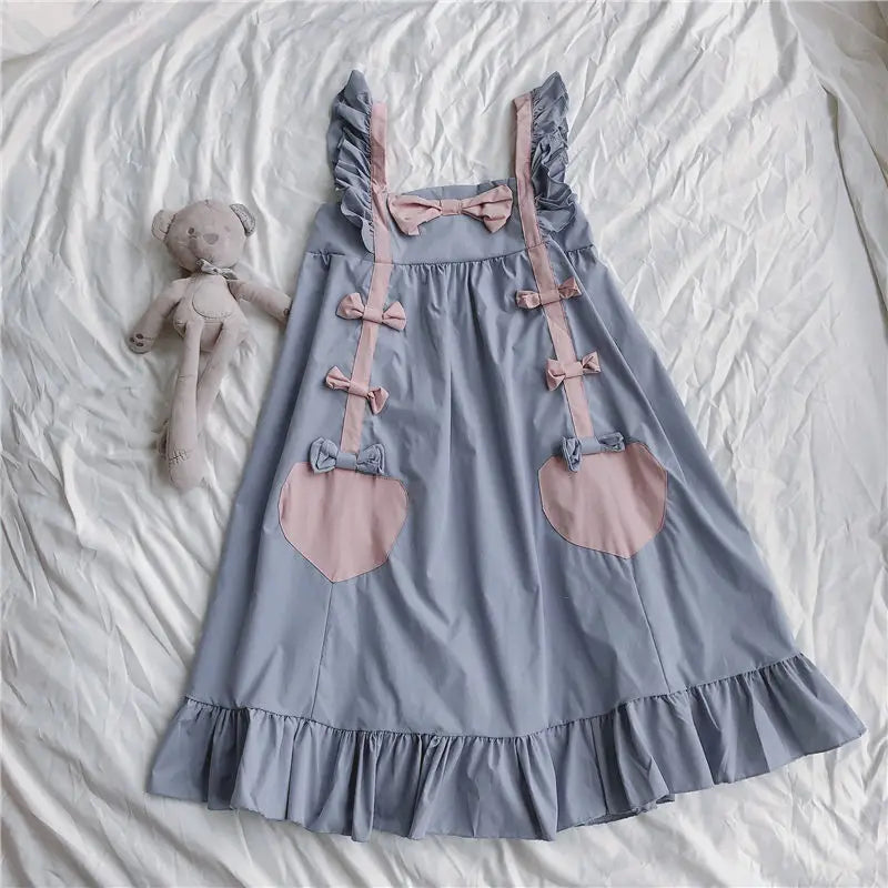 Twirl With Delight In Our Adorable Bow Ruffles Sleeveless Sundress