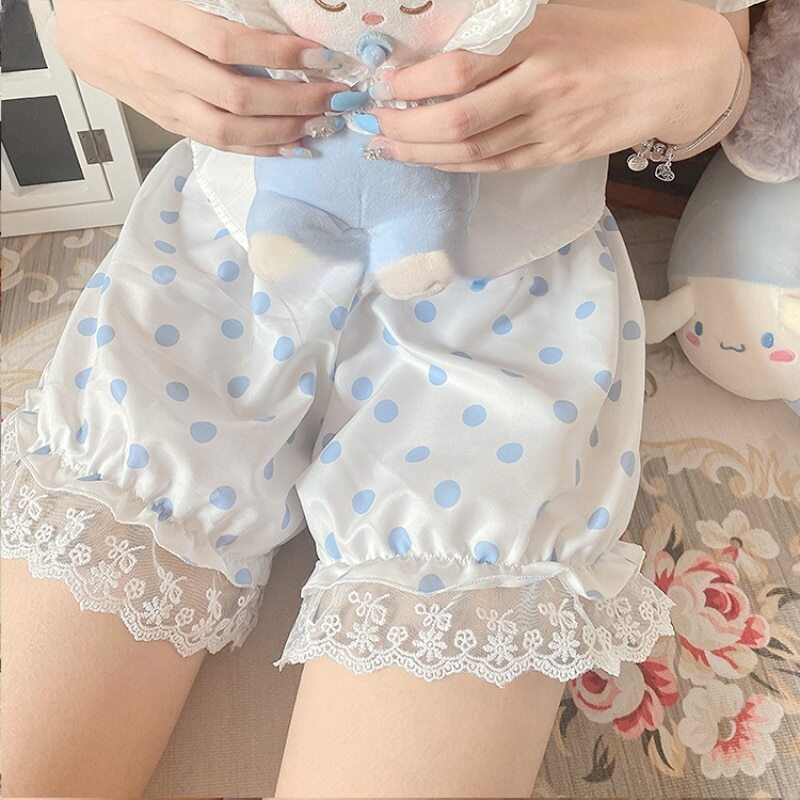 ABDL Lace Trimmed Dotted Ruffles Bloomers