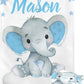 Snuggly Personalized ABDL Elephant Blankie: Your Cozy Comfort Friend