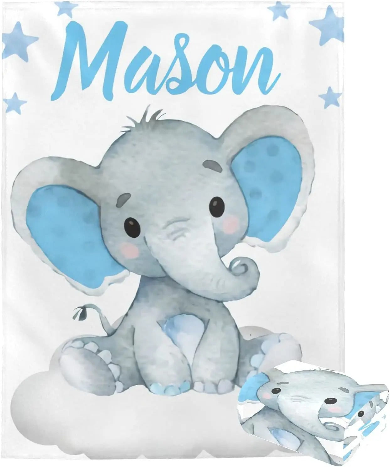 Snuggly Personalized ABDL Elephant Blankie: Your Cozy Comfort Friend