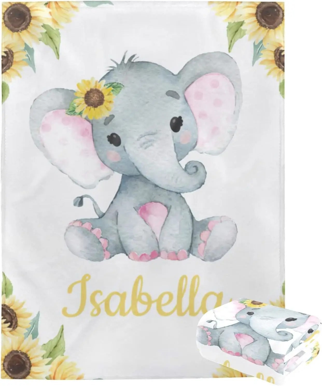 Snuggly Personalized ABDL Elephant Blankie: Your Cozy Comfort Friend