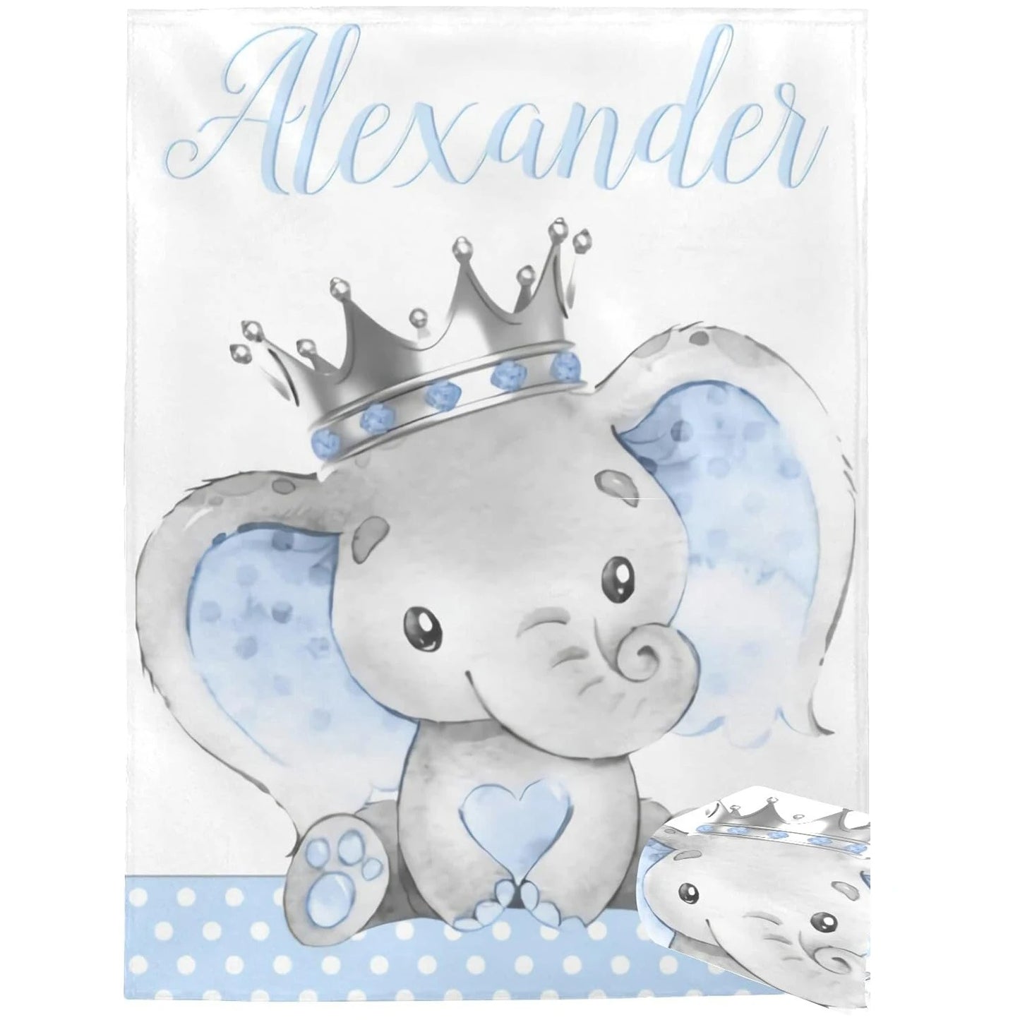 Snuggly Personalized ABDL Elephant Blankie: Your Cozy Comfort Friend