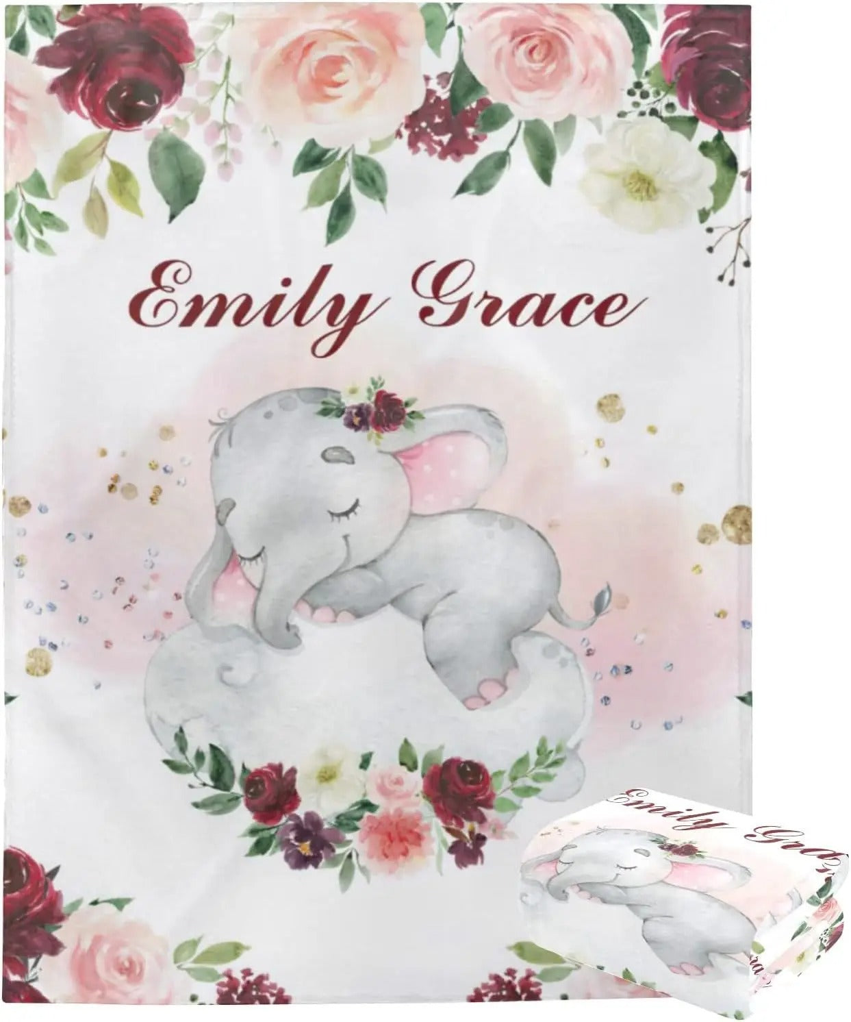 Snuggly Personalized ABDL Elephant Blankie: Your Cozy Comfort Friend