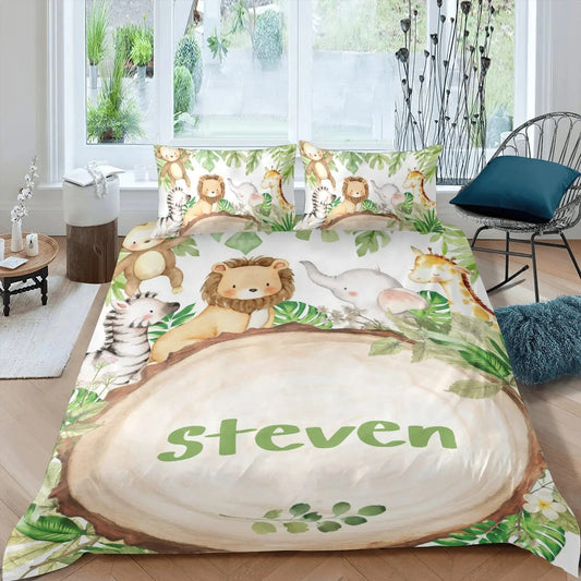 Cozy Critter Comfort: Custom ABDL Forest Friends Duvet Cover Set