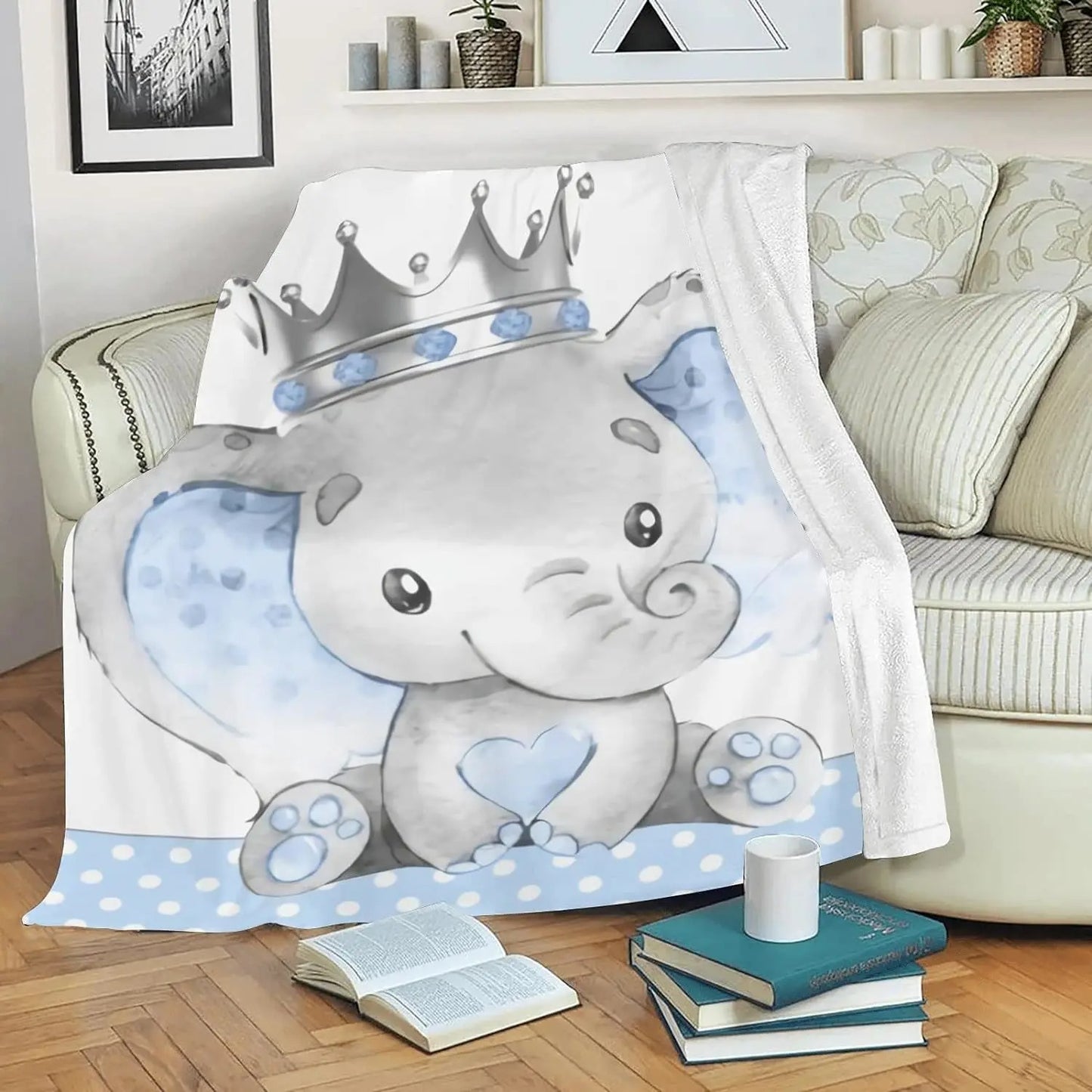 Snuggly Personalized ABDL Elephant Blankie: Your Cozy Comfort Friend