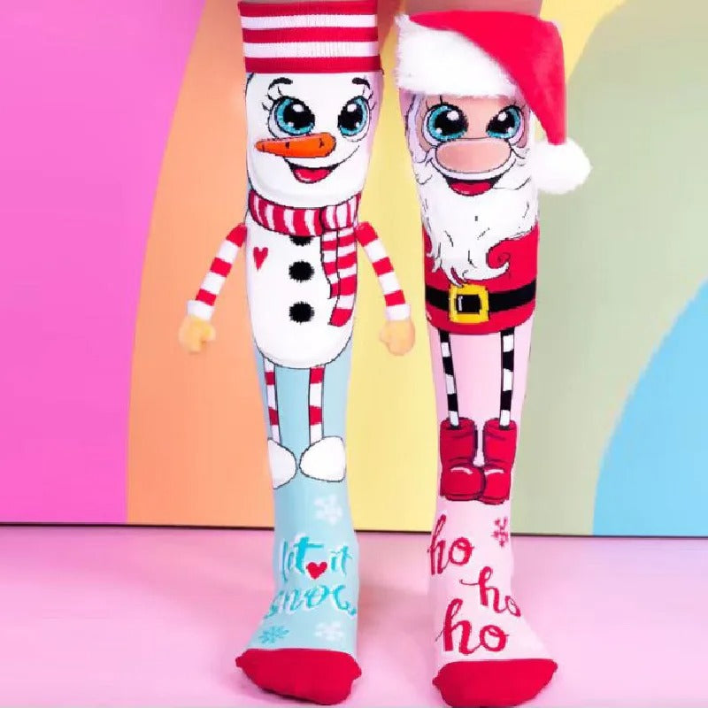 🎄 Christmas Cartoon Stockings 3D Santa Claus Snowman Stockings for ABDL Adult Baby Diaper Lovers 🍼