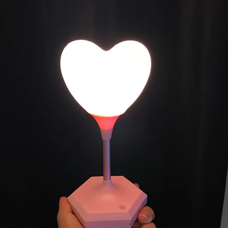 💕 Illuminate Your Space with Love with This Adorable Pink Heart Shaped Table Lamp 💕