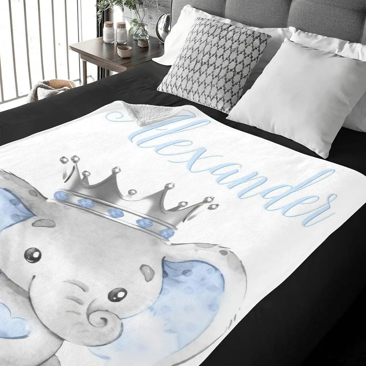 Snuggly Personalized ABDL Elephant Blankie: Your Cozy Comfort Friend