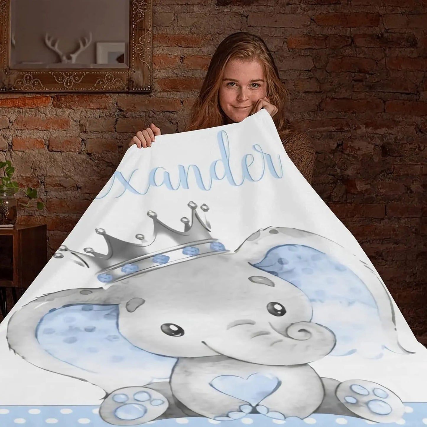 Snuggly Personalized ABDL Elephant Blankie: Your Cozy Comfort Friend