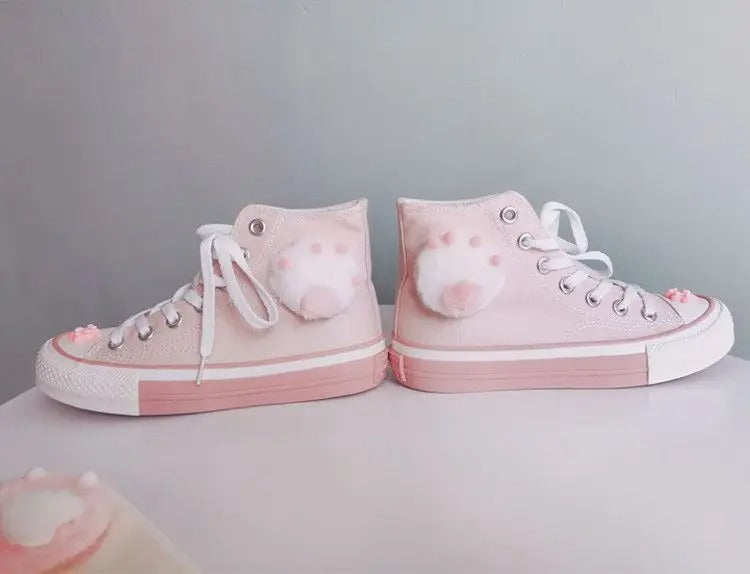🐱 Meow Out in These Adorable Pink Meow Canvas Shoes (Free Socks!) 🐱