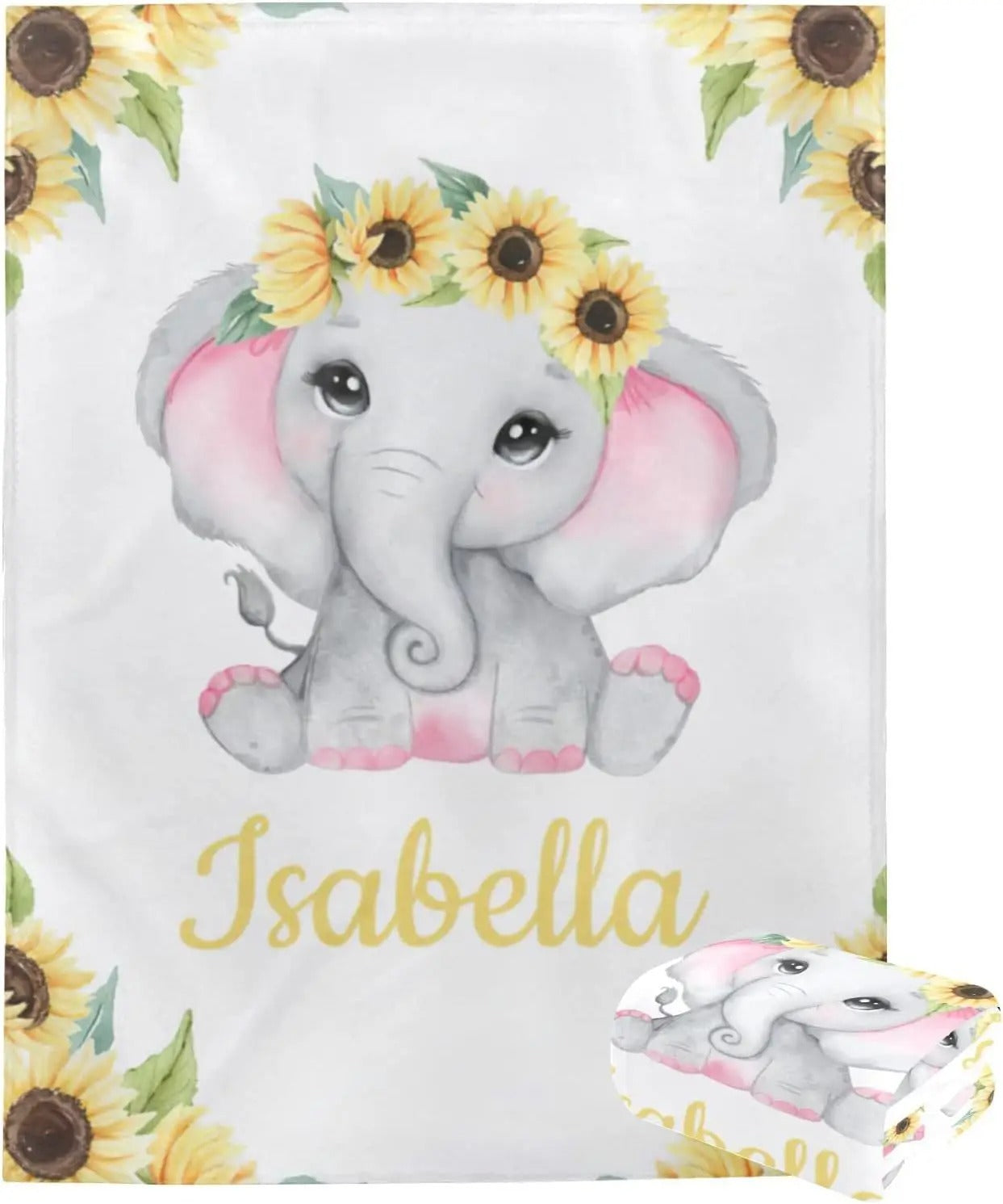 Snuggly Personalized ABDL Elephant Blankie: Your Cozy Comfort Friend