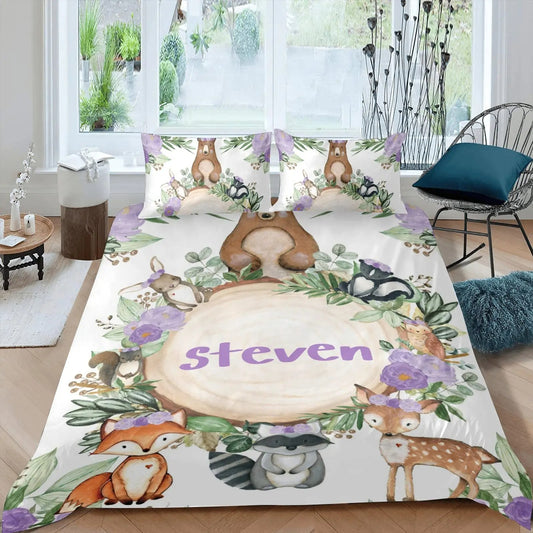 Critter Comfort: Custom ABDL Forest Friends Duvet Cover Set