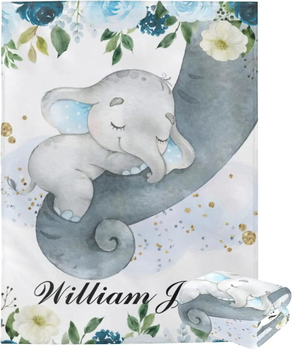 Snuggly Personalized ABDL Elephant Blankie: Your Cozy Comfort Friend