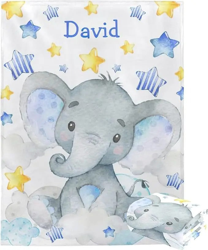 Snuggly Personalized ABDL Elephant Blankie: Your Cozy Comfort Friend