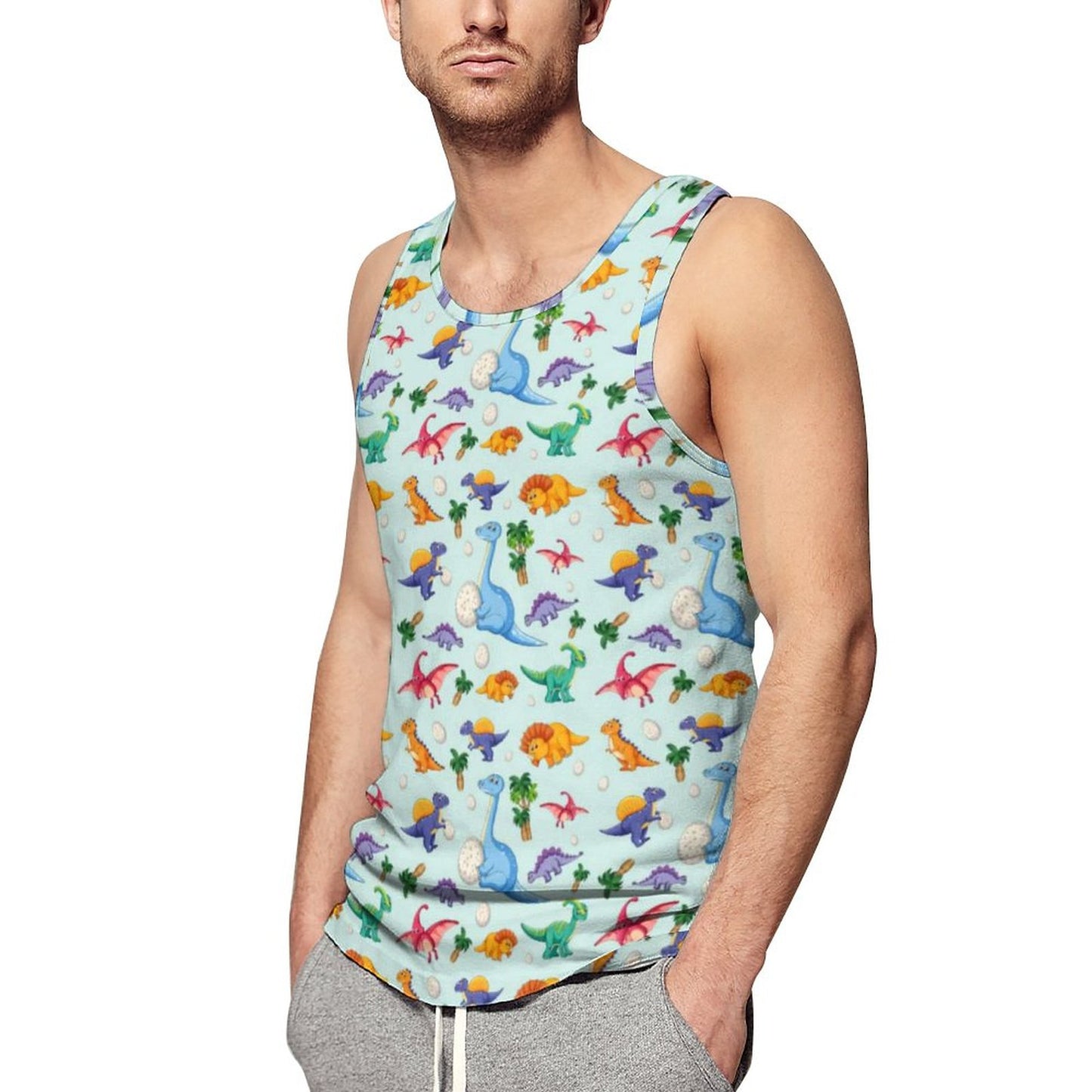 ABDL Dinosaur Print Tank Top