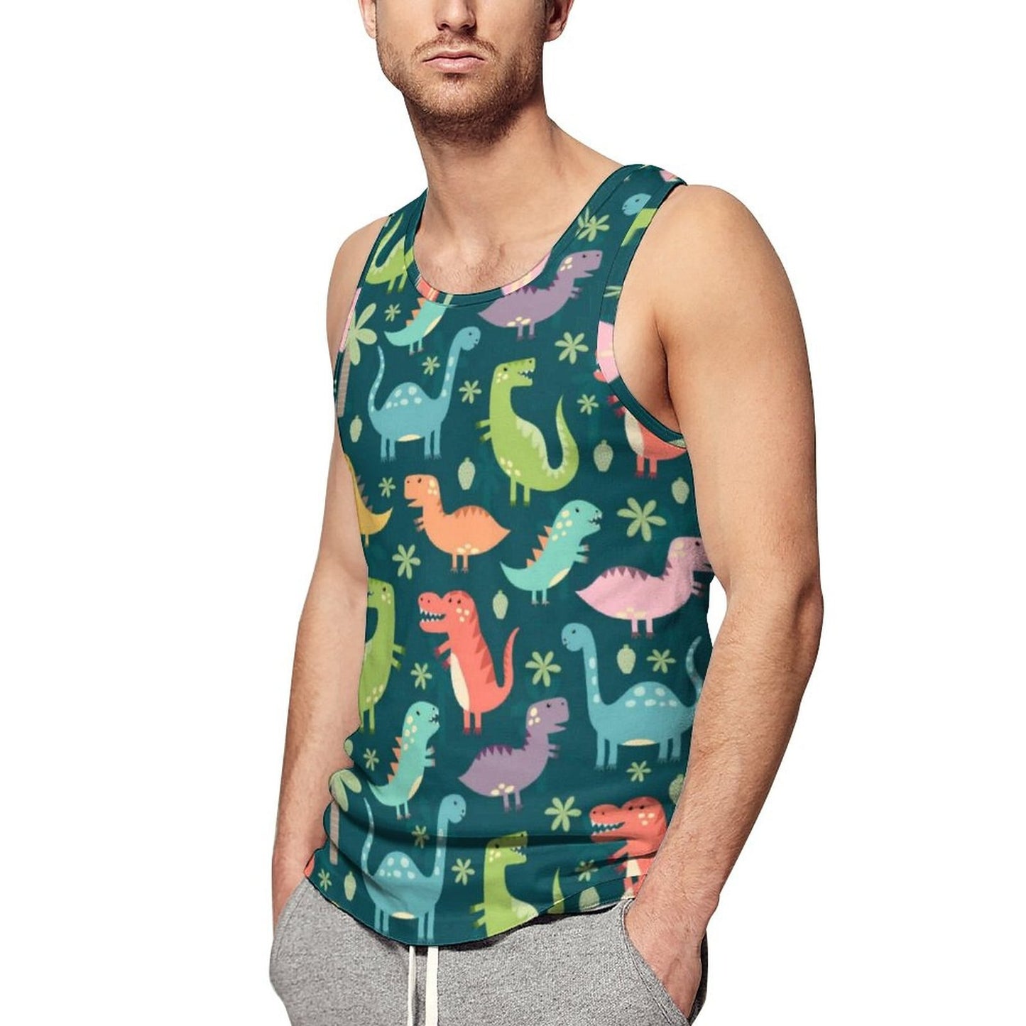 ABDL Dinosaur Print Tank Top