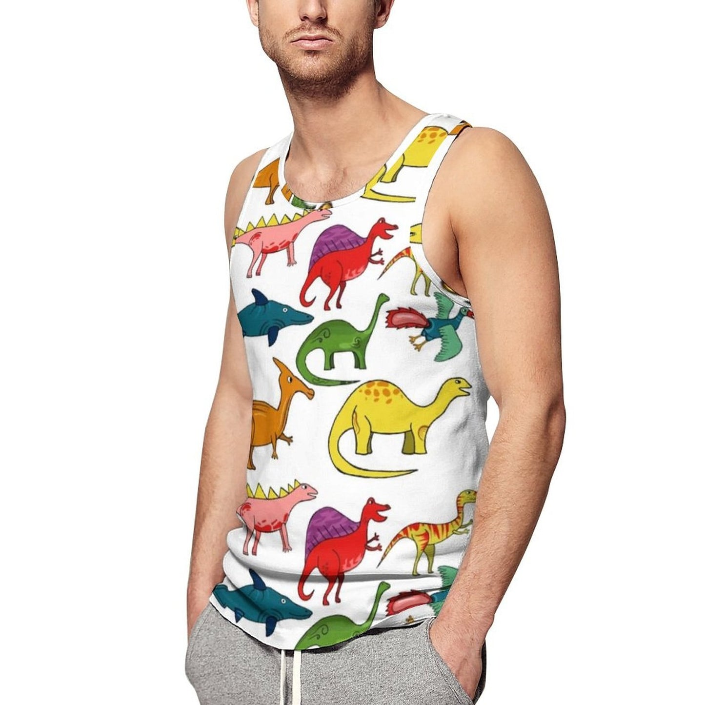 ABDL Dinosaur Print Tank Top